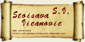 Stoisava Vicanović vizit kartica